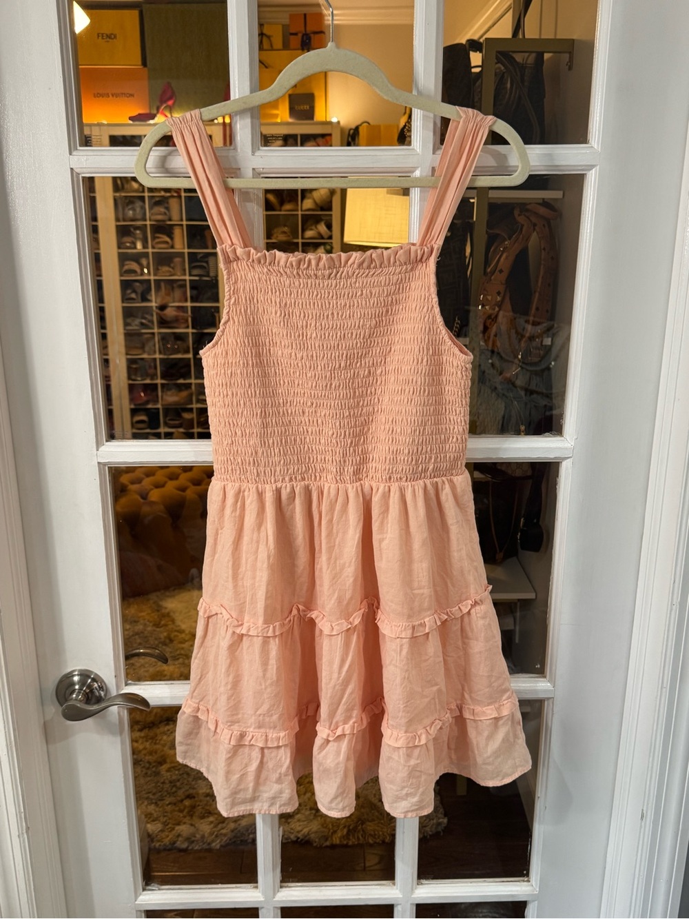 🪸🍑 wild fable Peach Coral summer Smocked Tiered Mini Sundress for Women - Picture 2 of 6
